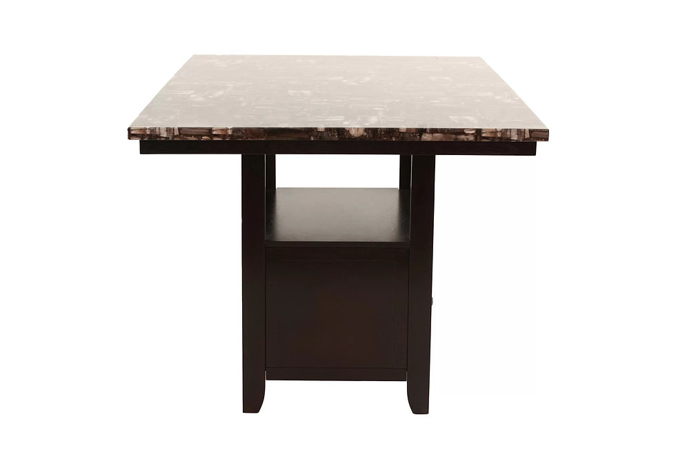 Thumbnail: 5-Piece Dining Set with Faux-Leather Chairs