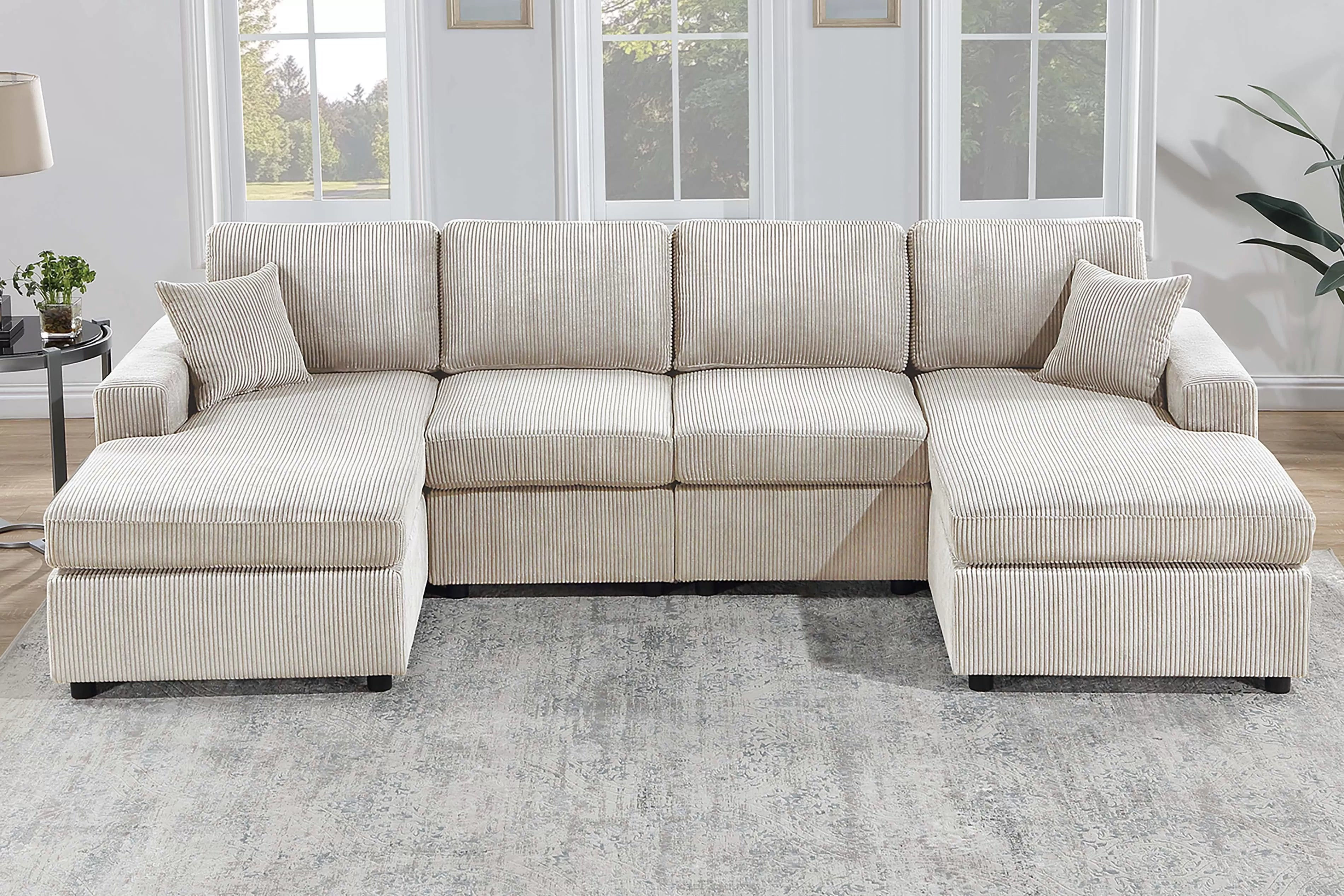Ivory 3-Piece Sectional Set — F8408