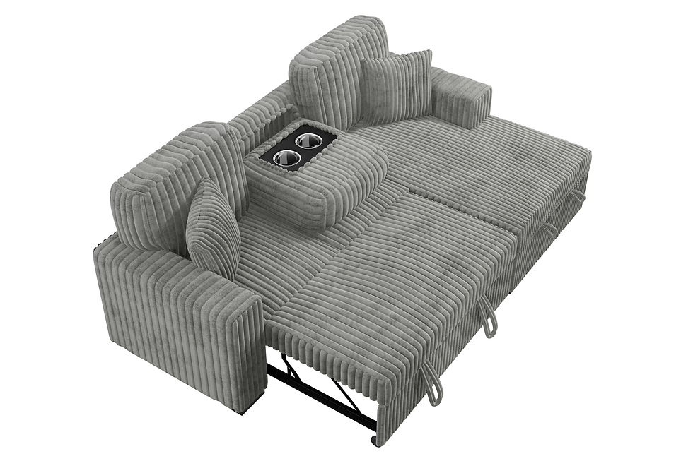 Thumbnail: F8552 Ash 2-Piece Convertible Sectional