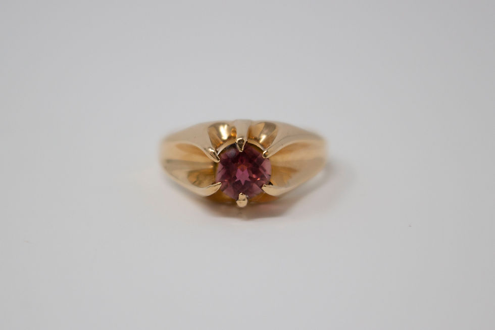 Thumbnail: 14k Gold Natural Bi-Color Tourmaline Ring