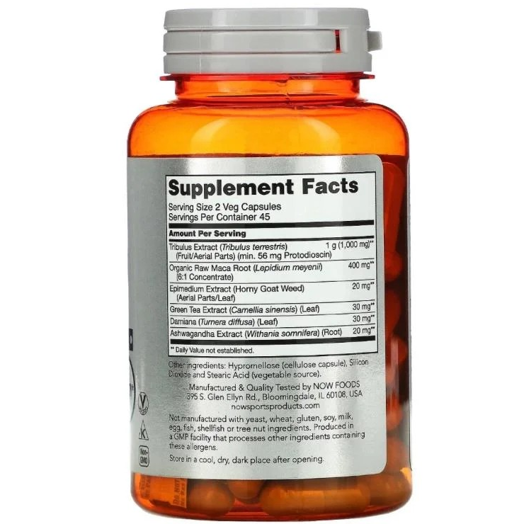 Miniatura: Tribulus Now Foods  – 90 Capsules
