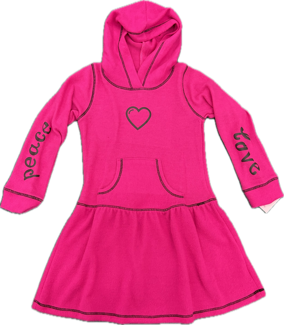 Pink Cashmere Hood Dress