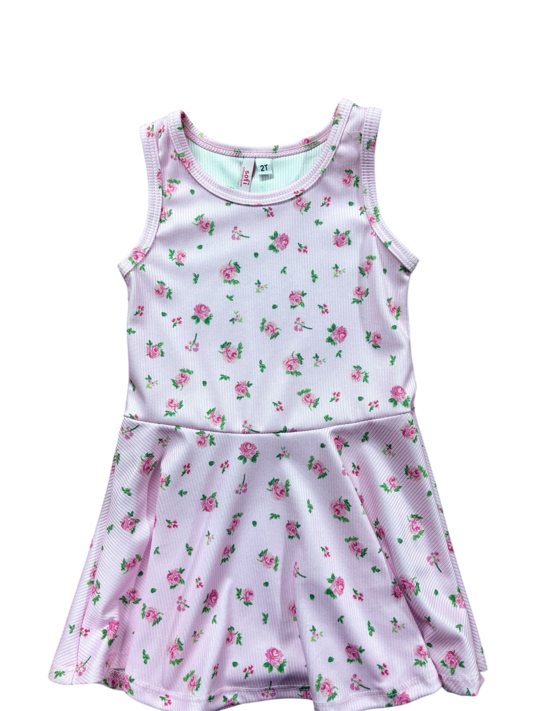 Pink Flower Tank Dress