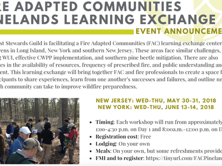 Fire-Adapted Communities Pinelands Learning Exchanges