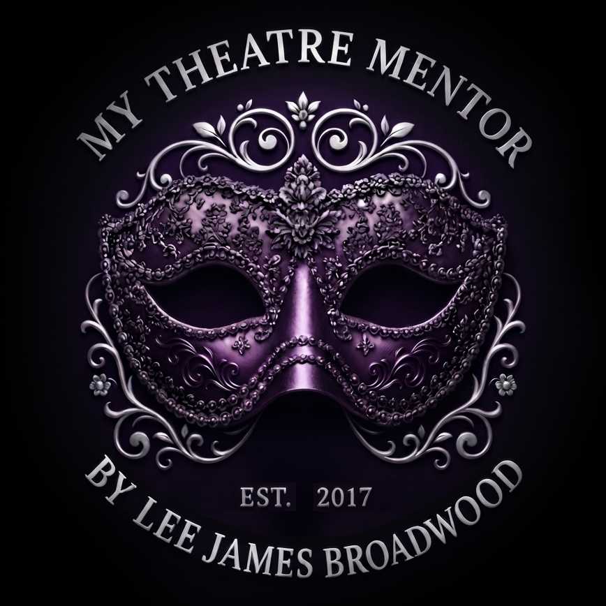 Logo for My Theatre Mentor, a mentorship service offered by writer-director and interdisciplinary artist Lee James Broadwood.
