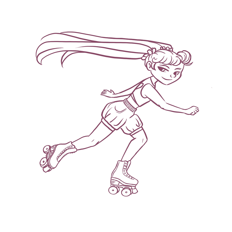 Skater Girl Lineart