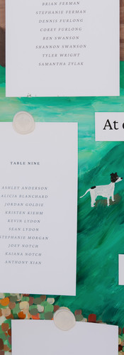 Custom wedding seating chart