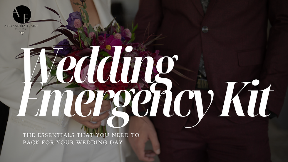 Wedding Emergency Kit: The essentials that you need to pack for your wedding day