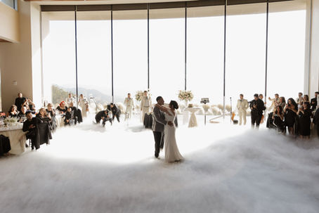 Bride and Groom first dance with cloud effect