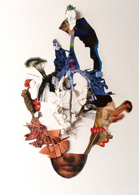 art mixed media painting canvas collage