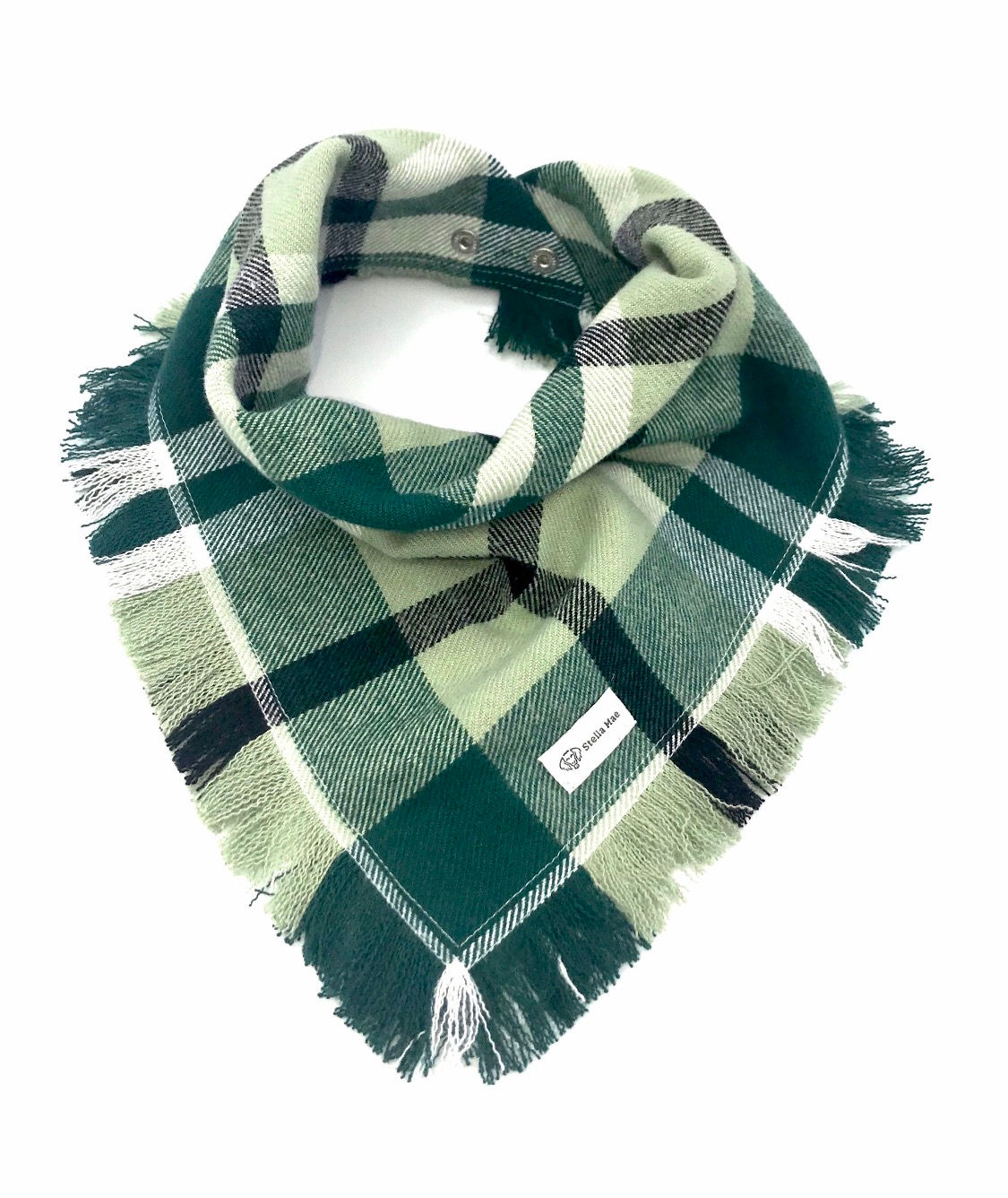 Flannel Fringe Snap-on bandanas Med