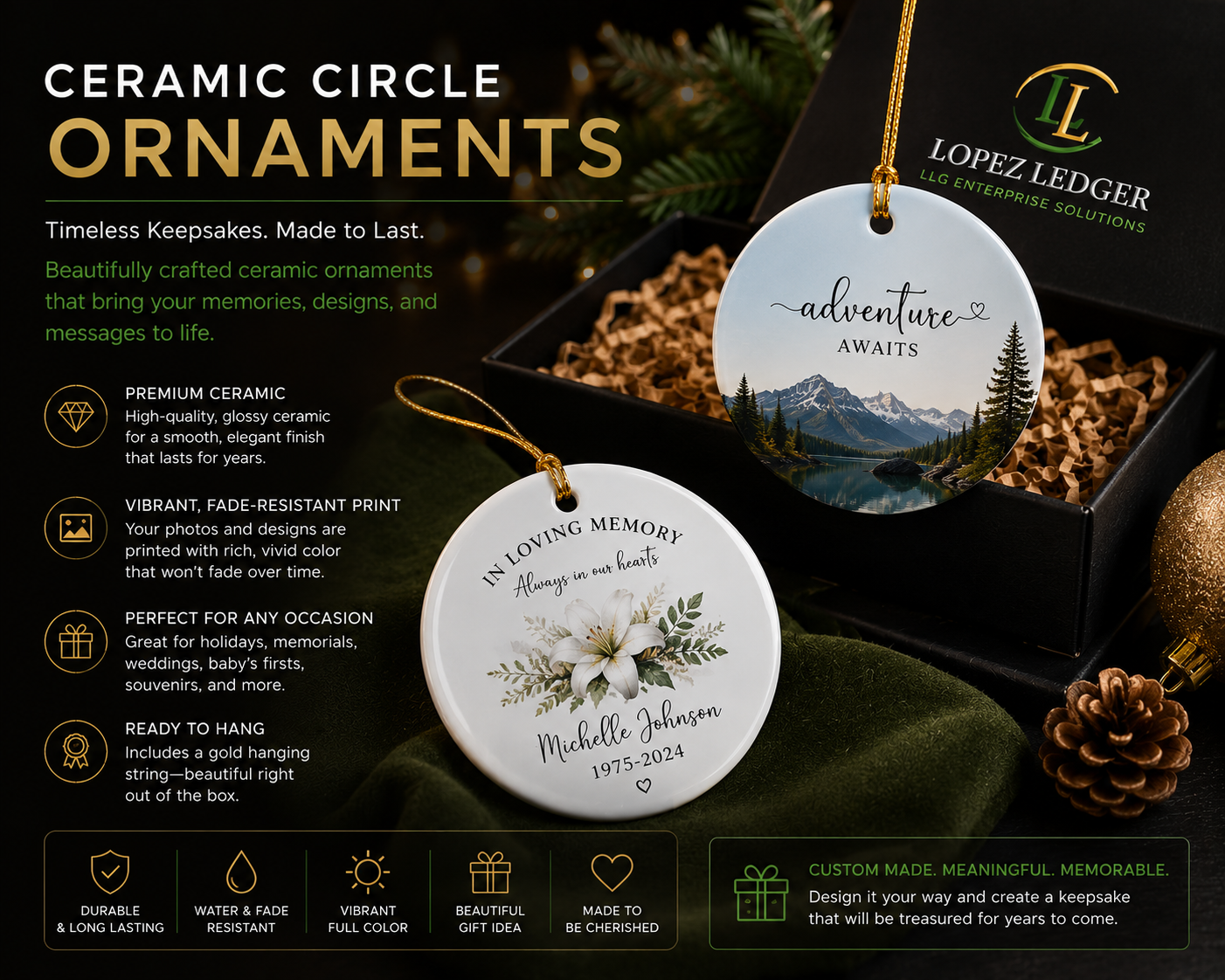 Ceramic Ornament - Circle