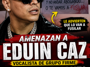 Amenazan de muerte a Eduin Caz: aparece narcomanta en Tijuana con mensaje dirigido al vocalista de Grupo Firme