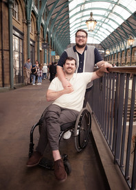 Two caucasian men in Covent Garden, London