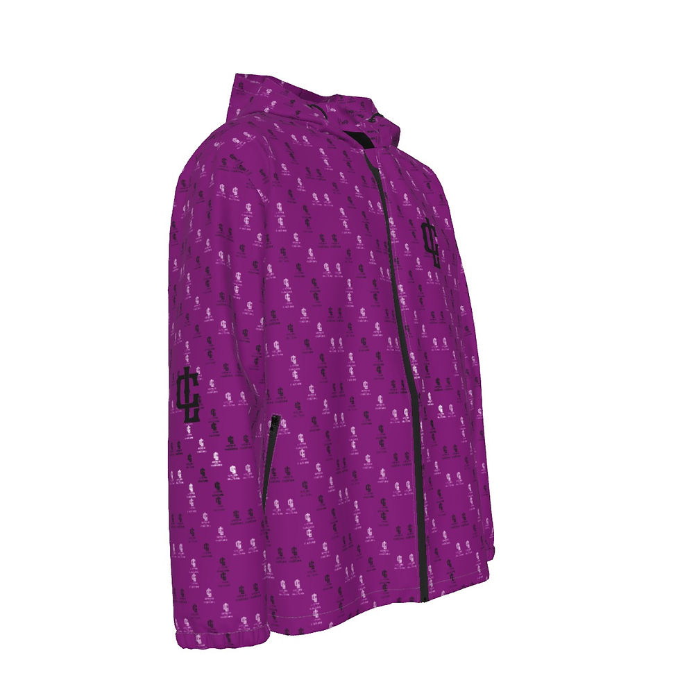 Thumbnail: Adult Hooded Zipper Windproof Jacket(Violet)