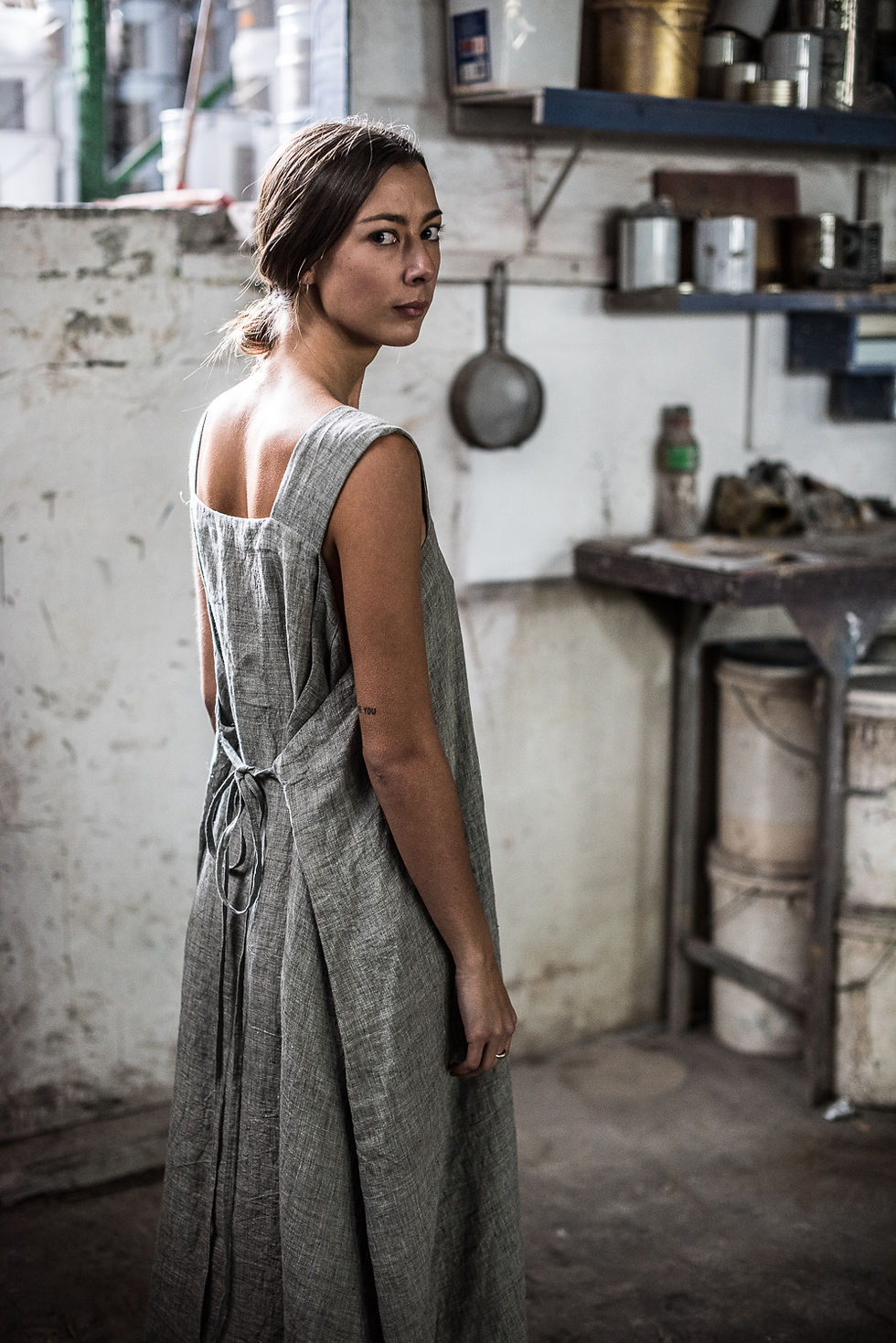 Loom Pinafore Grey Loom -7037