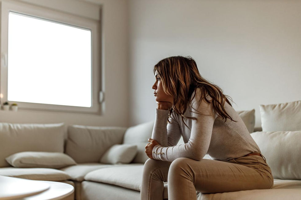 individual struggling with depression symptoms receiving support