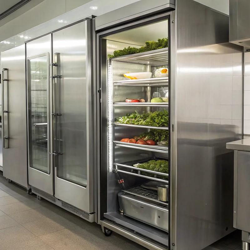 Commercial kitchen refrigeration equipment inside restaurant in Pensacola FL
