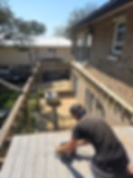 Building progress on a second story deck