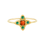 Miniature : Les Merveilleuses - Bijoux en or 18 carats - Made in France - Bague - Grenat et émeraudes