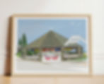 Thumbnail: Watch Hill Flying Horses Carousel on the 4th  Illustrated Framed Print