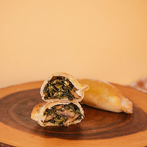 SPINACH, MUSHROOM, & FETA empanada