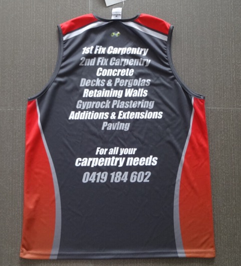 MS Carpentry Singlets Rear