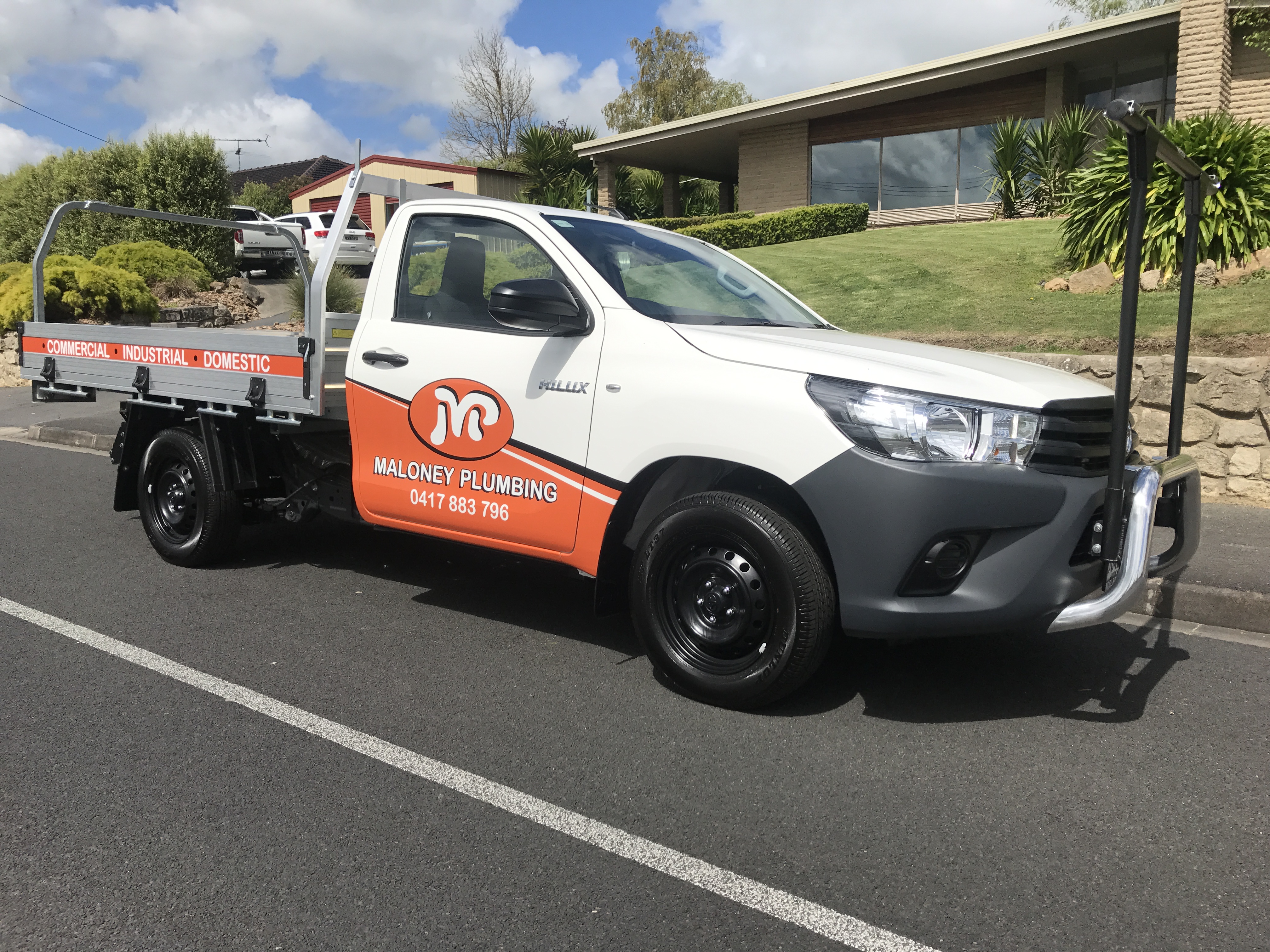 Maloney Plumbing Single Cab Ute Signage