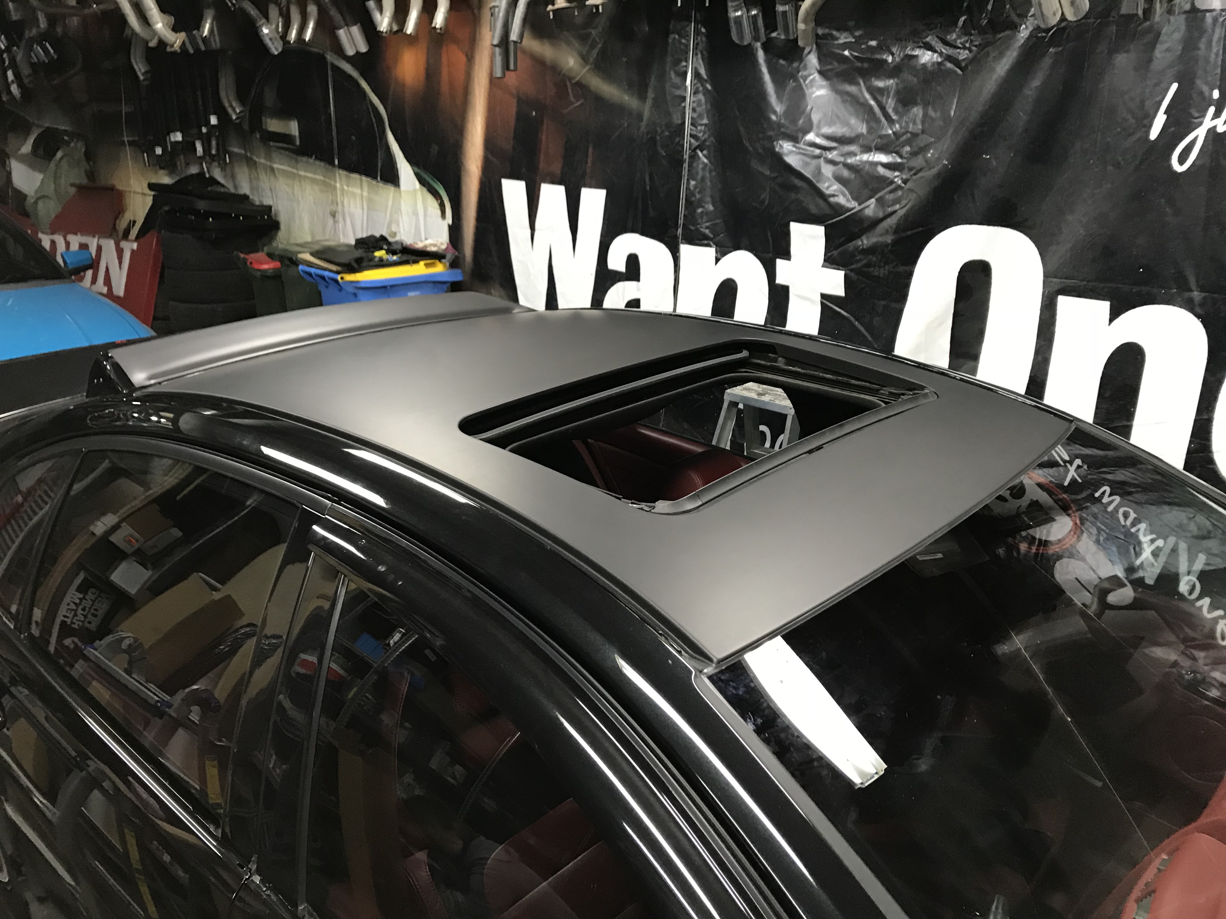 Matt Black Roof Wrap