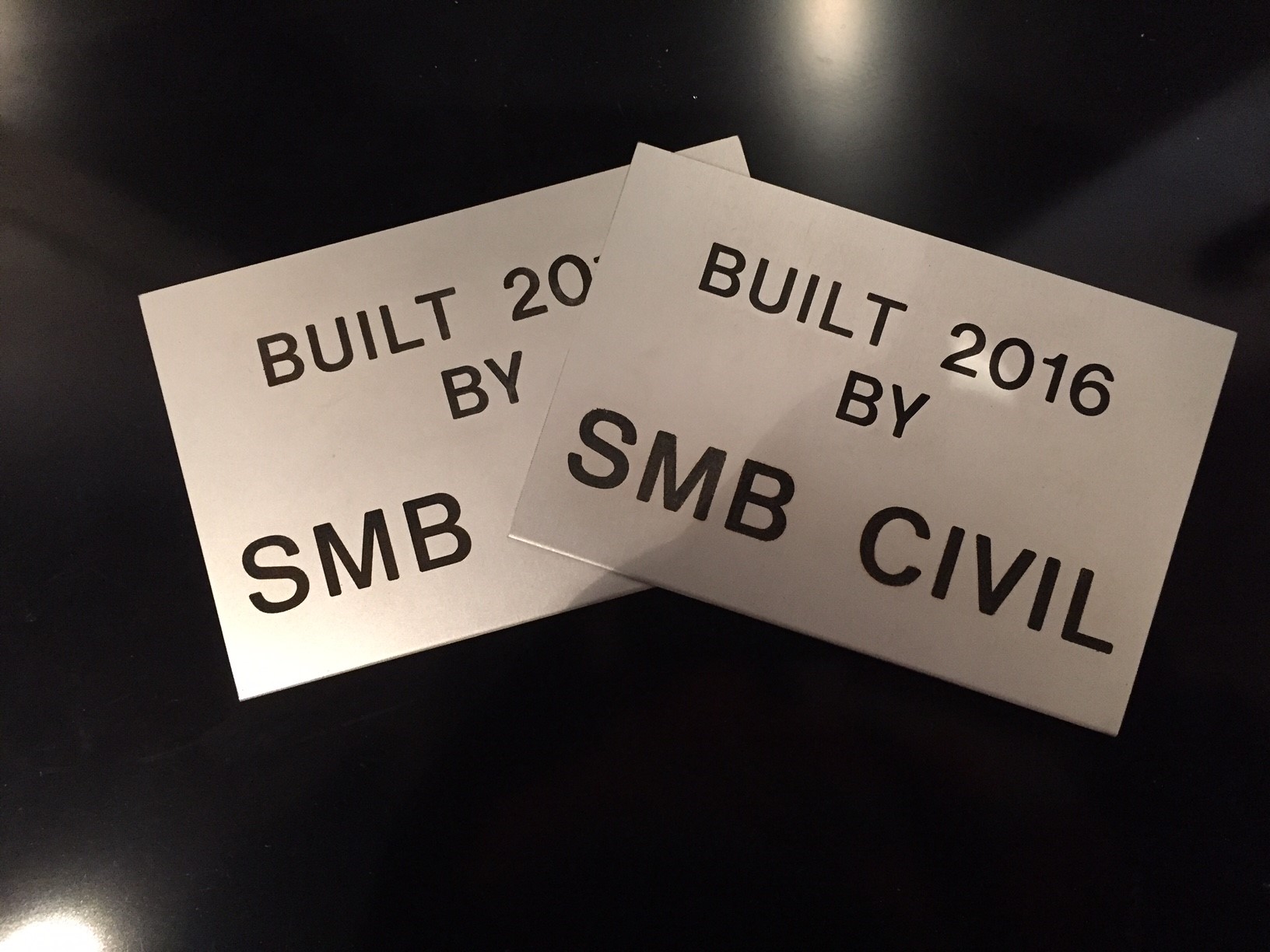 SMB Civil Engraved Plates