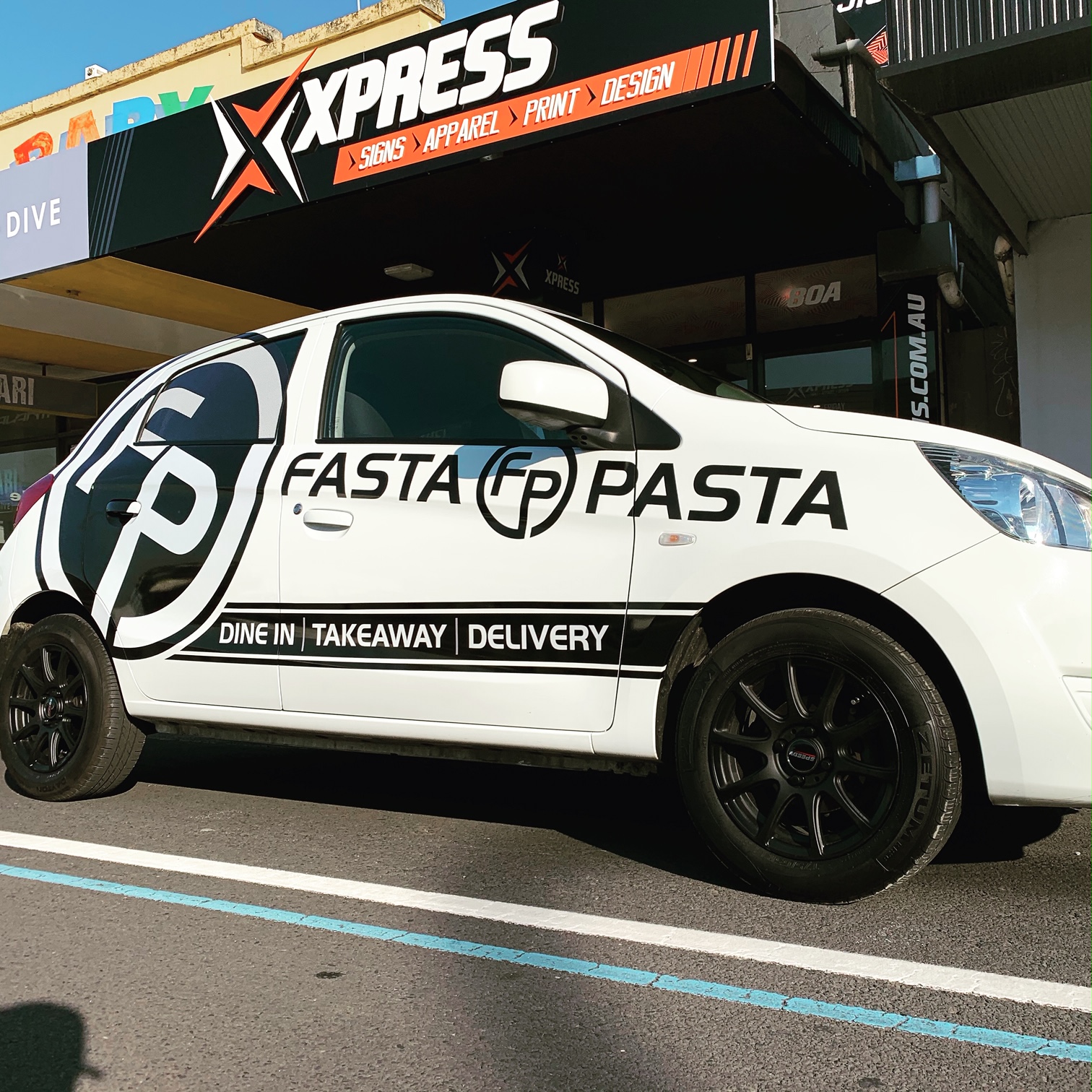 Fasta Pasta Vehicle Signage