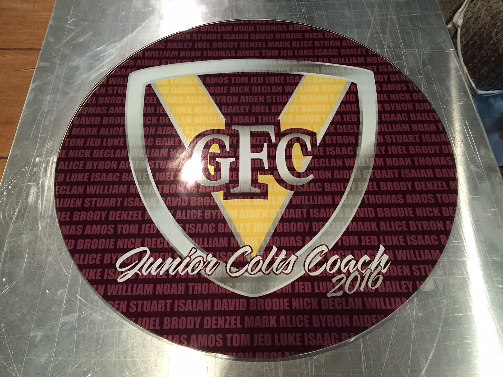 Glencoe FC Wine Barrel Lid