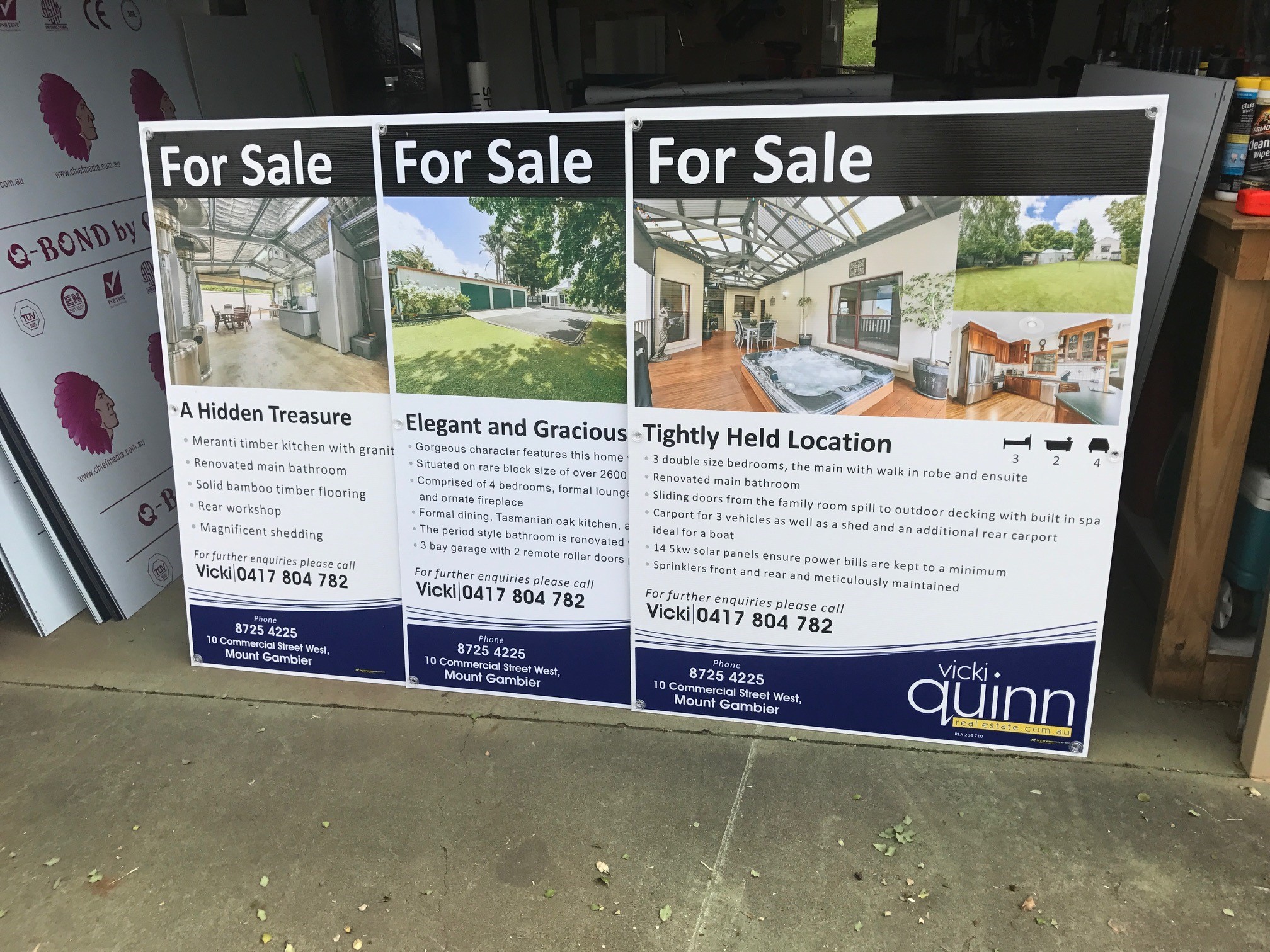 Vicki Quinn Real Estate Corflute Signs