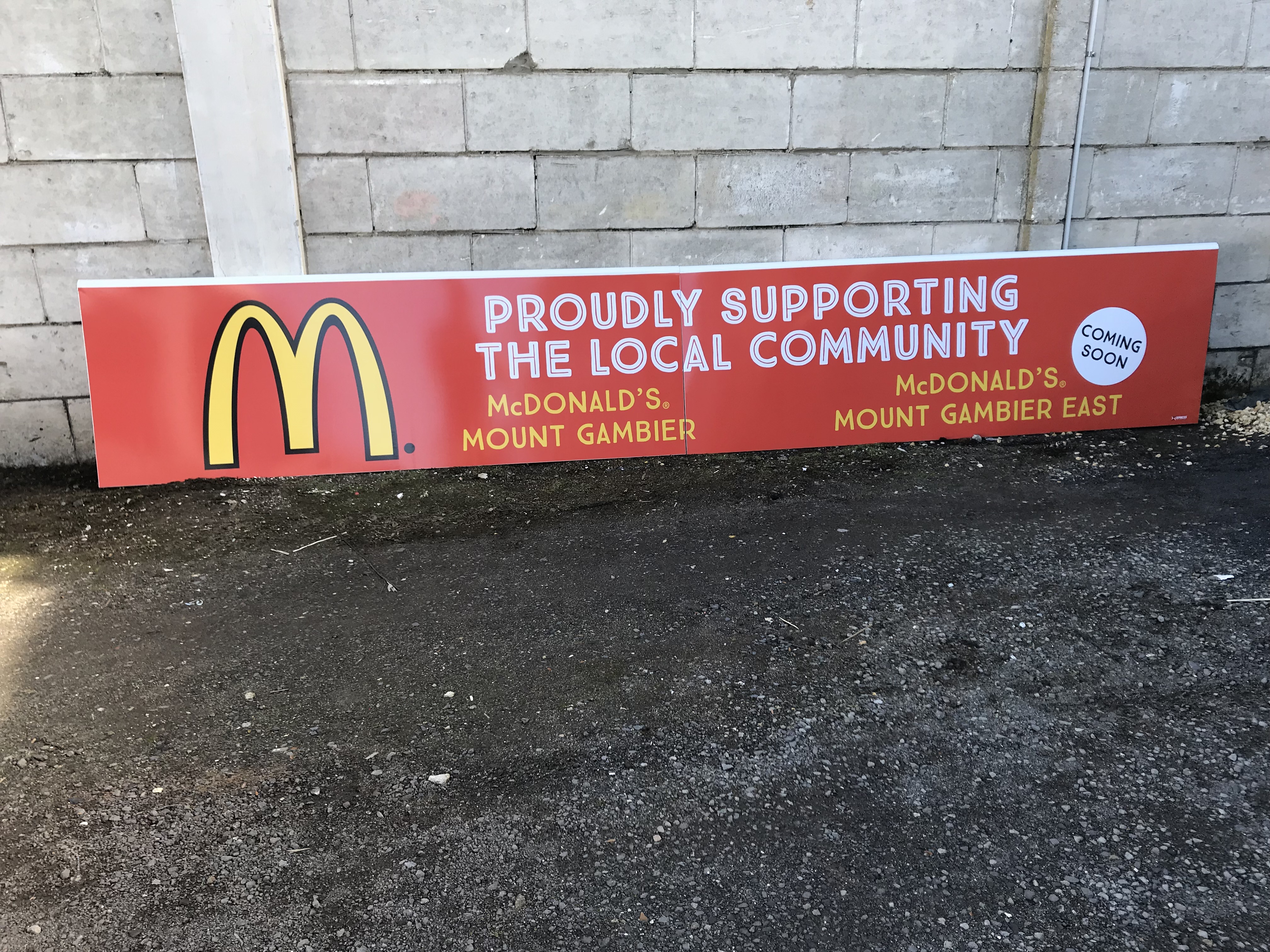 McDonalds Sponsor Sign