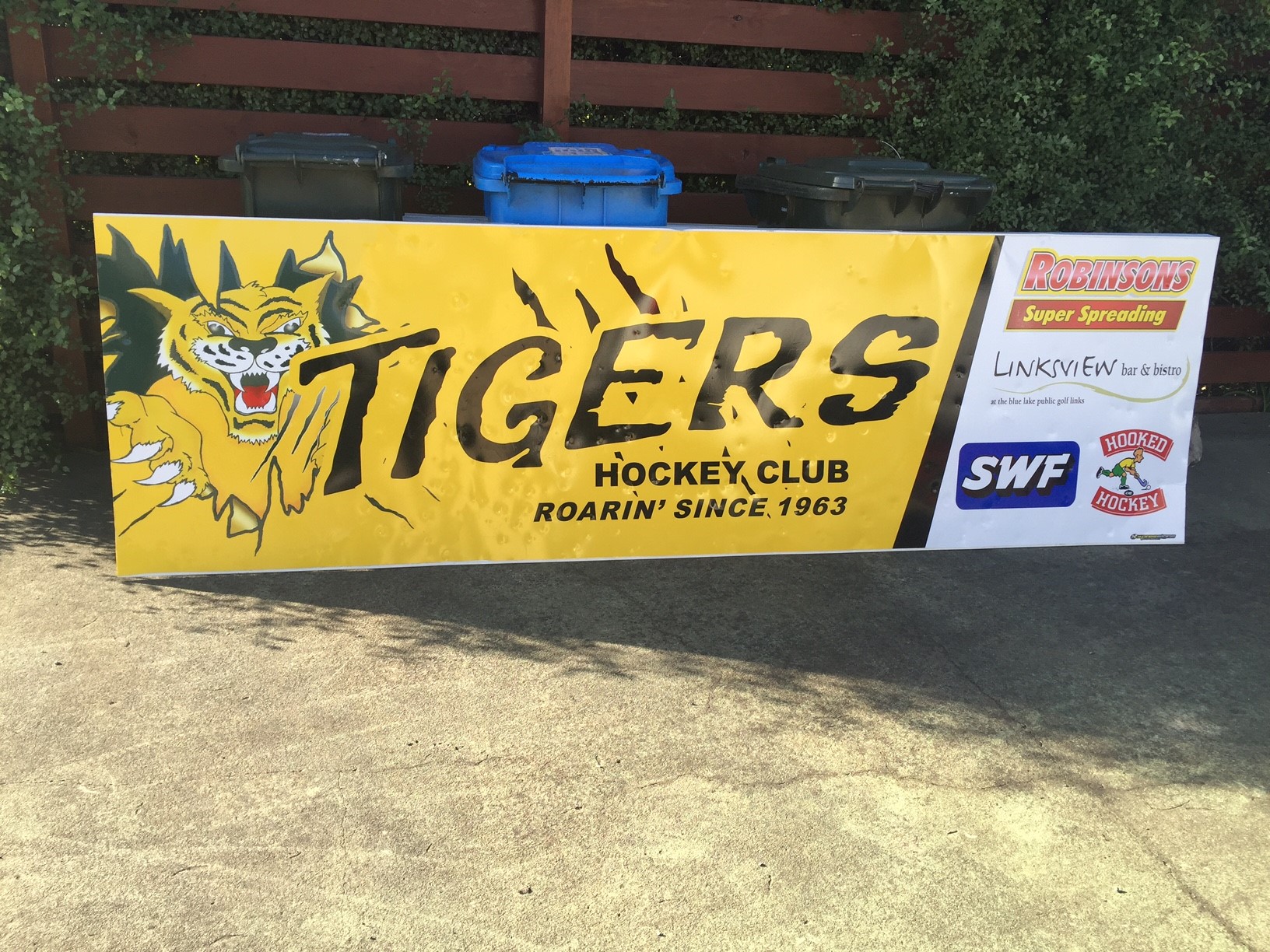 Tiger Hockey Fence Sign