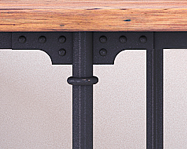 Miniatura: Mesa de comedor rectangular hierro y madera - Línea Lugo Industrial