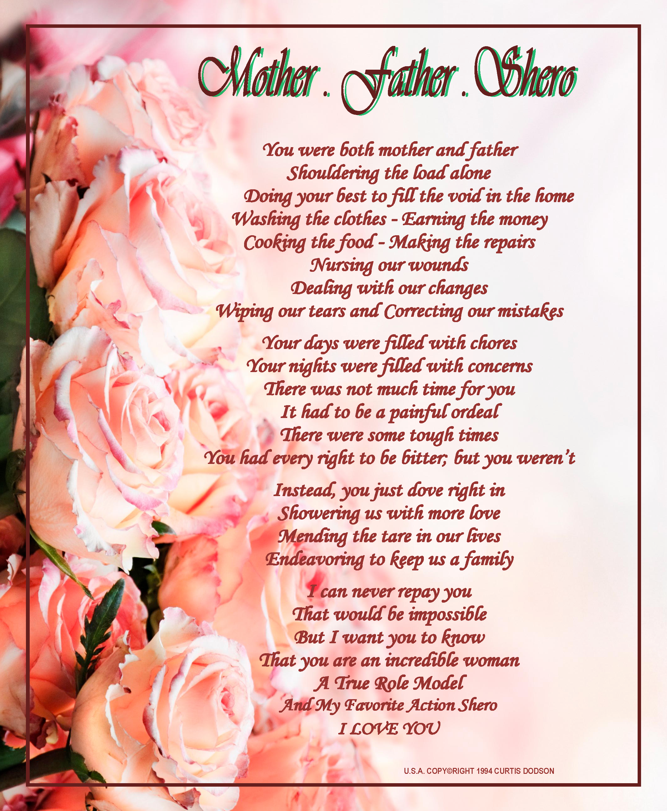 Mother, Father, Shero