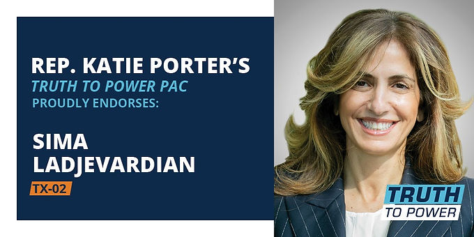 Congresswoman Katie Porter Endorses Sima Ladjevardian to Flip TX-02
