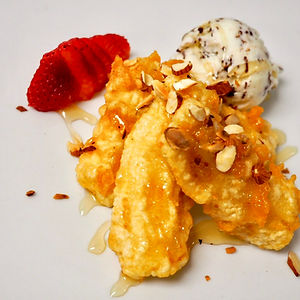 Fried Bananas with Coconut Ice Cream