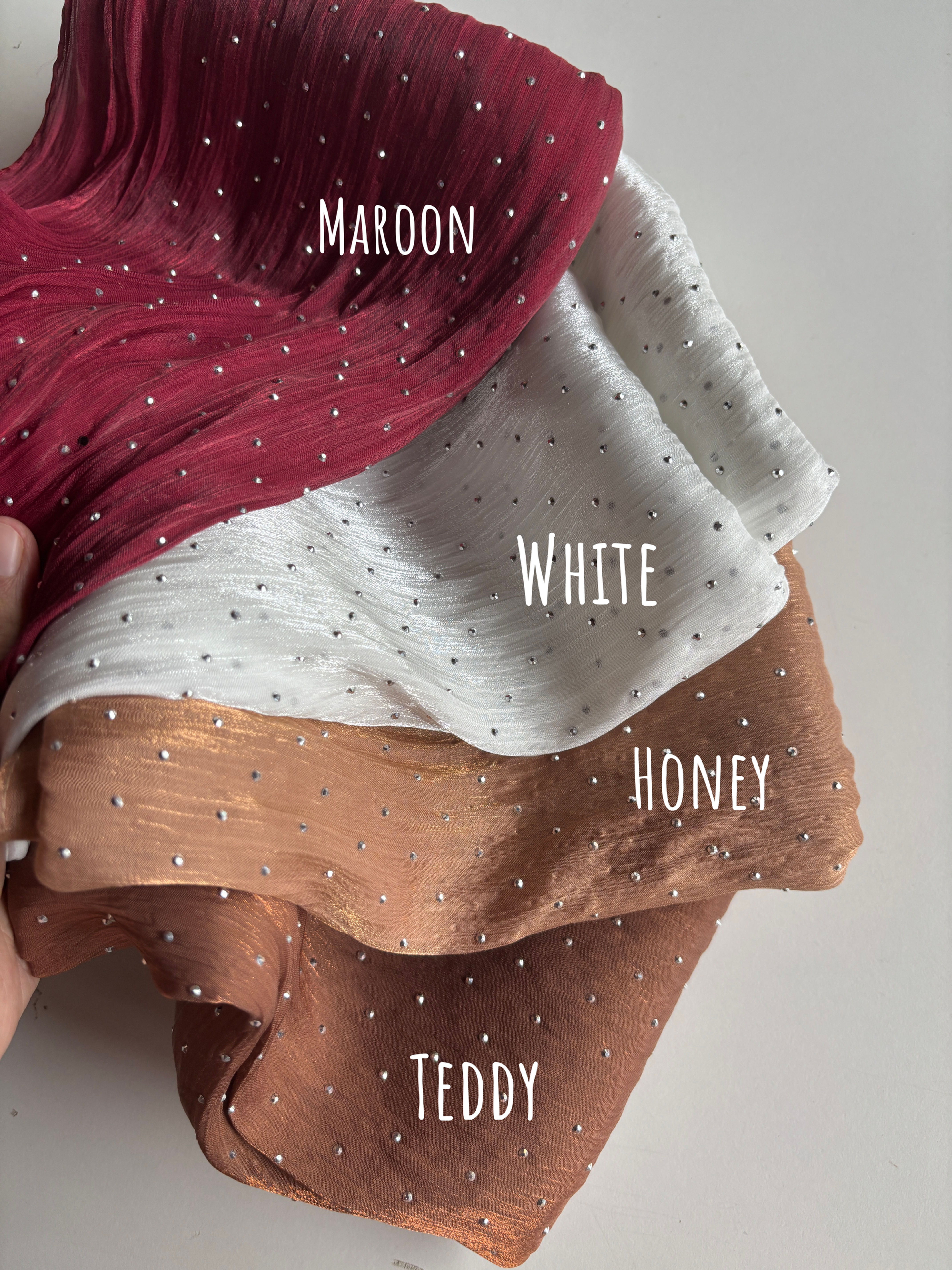 Organza stone hijabs 