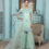 Thumbnail: Ice Blue & Silver Embroidery Net Gharara Outfit with Scallop Details