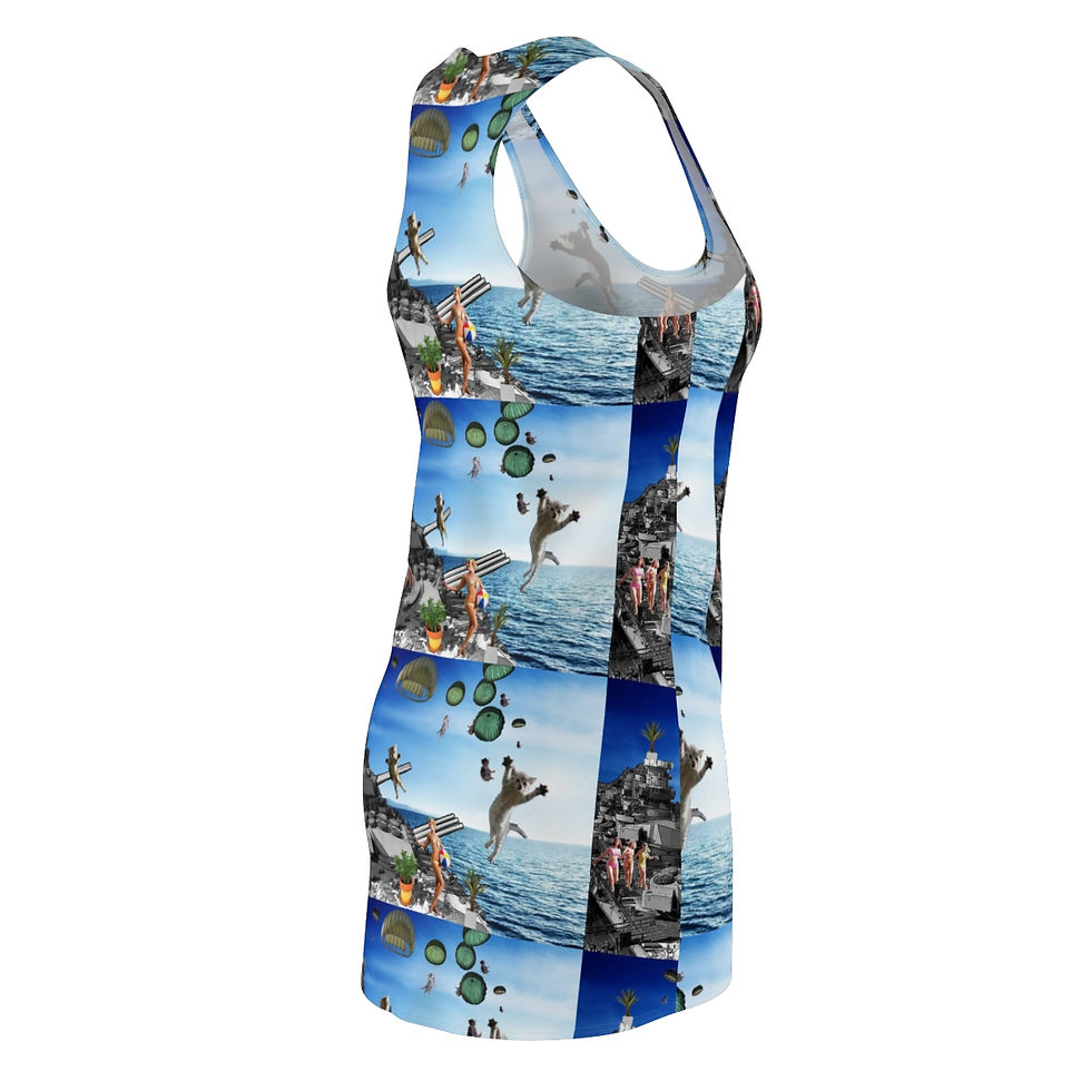 Thumbnail: party boat Women's Cut & Sew Racerback Dress (AOP)