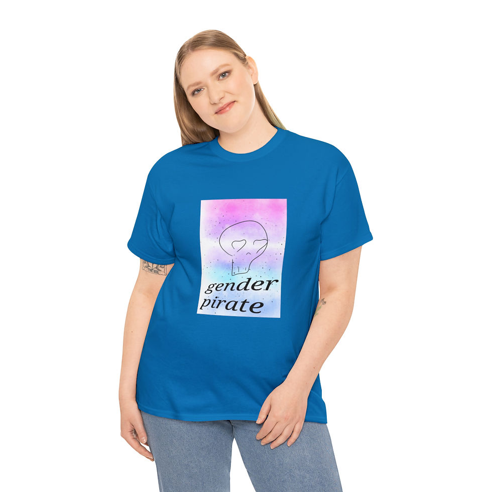 Thumbnail: bigender pirate Unisex Heavy Cotton Tee