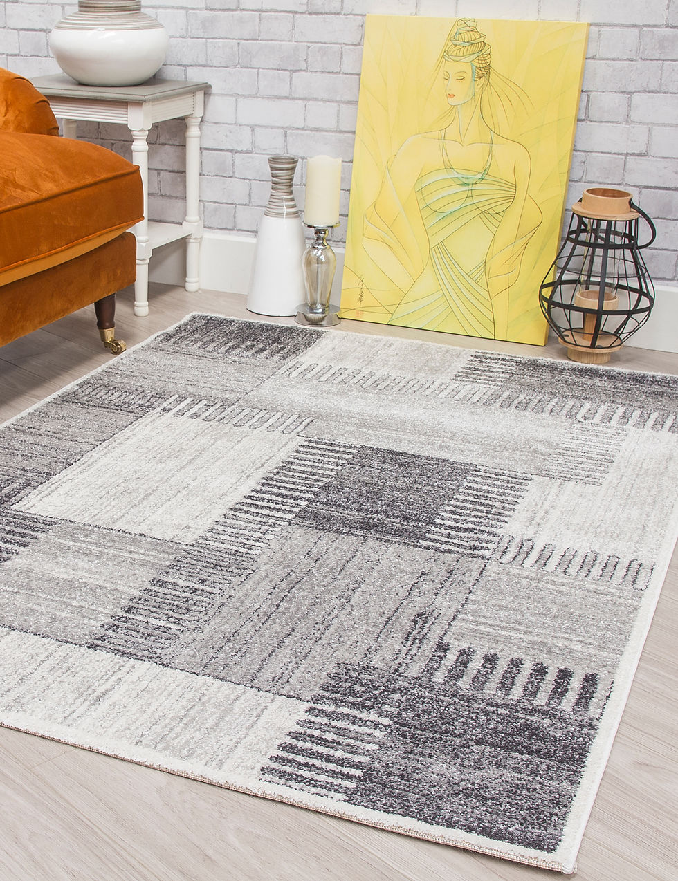 Thumbnail: Ardenne Deco Grey Rug