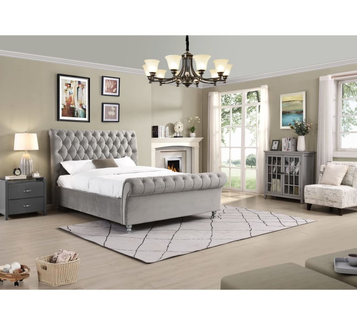 Thumbnail: Kilkenny Sleigh Bed - Silver