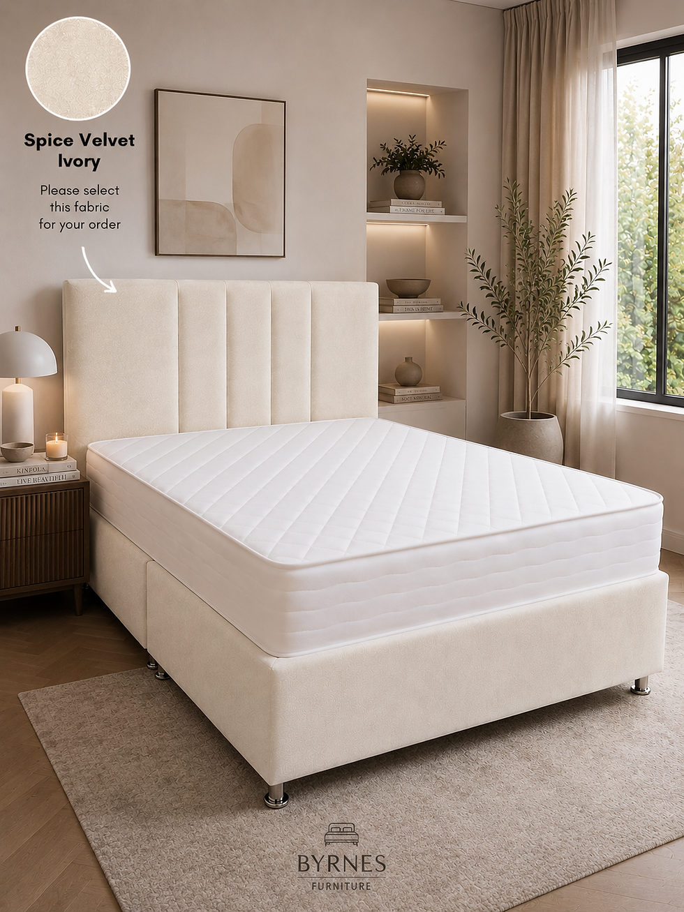 Thumbnail: Roma Divan Base & Headboard Set – Available in Multiple Fabrics & Sizes
