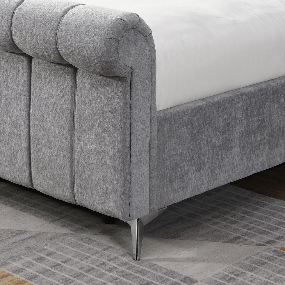Thumbnail: Carlow Velvet Grey Side Lift Ottoman Storage Bed 