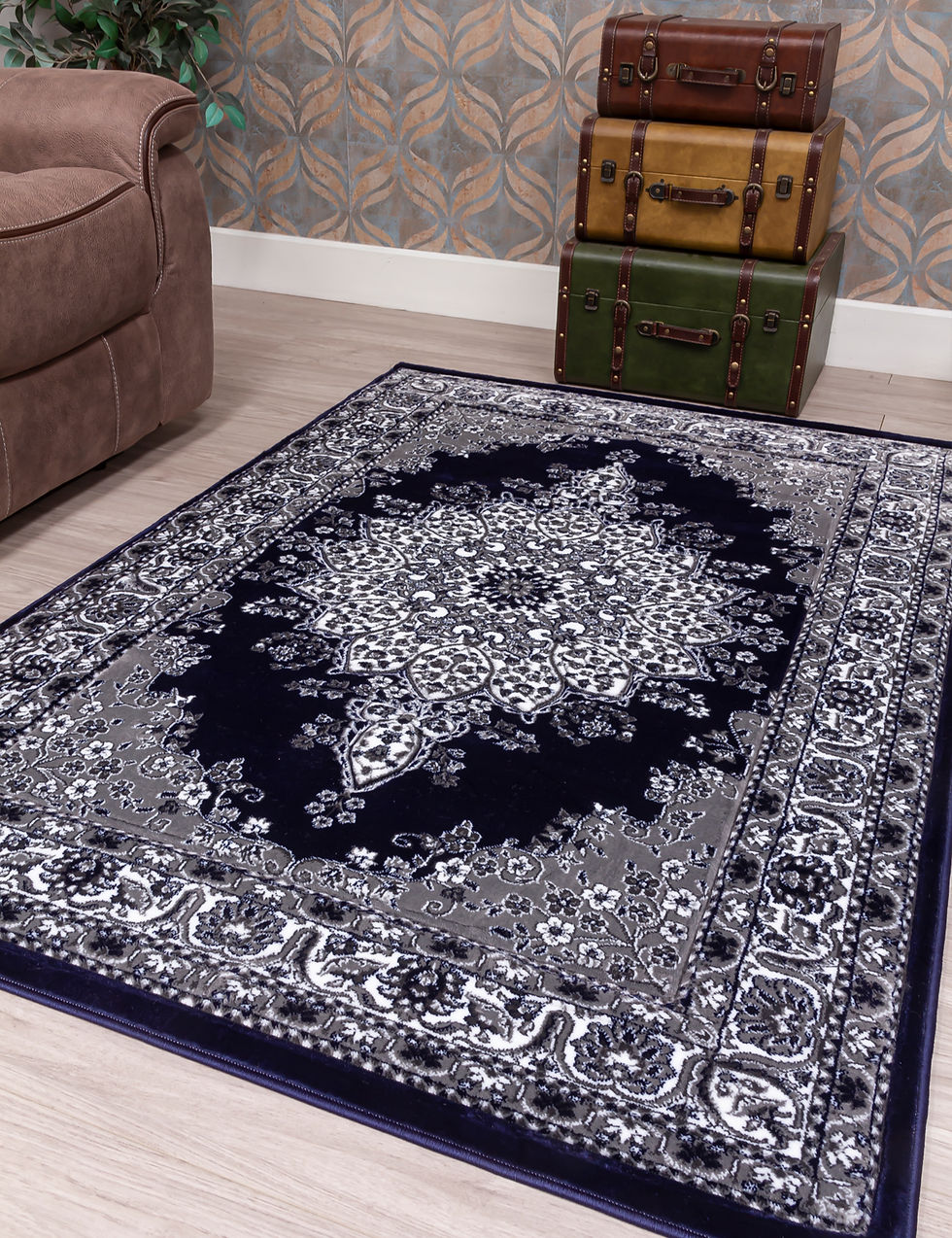 Thumbnail: Classique Traditional Navy Rug