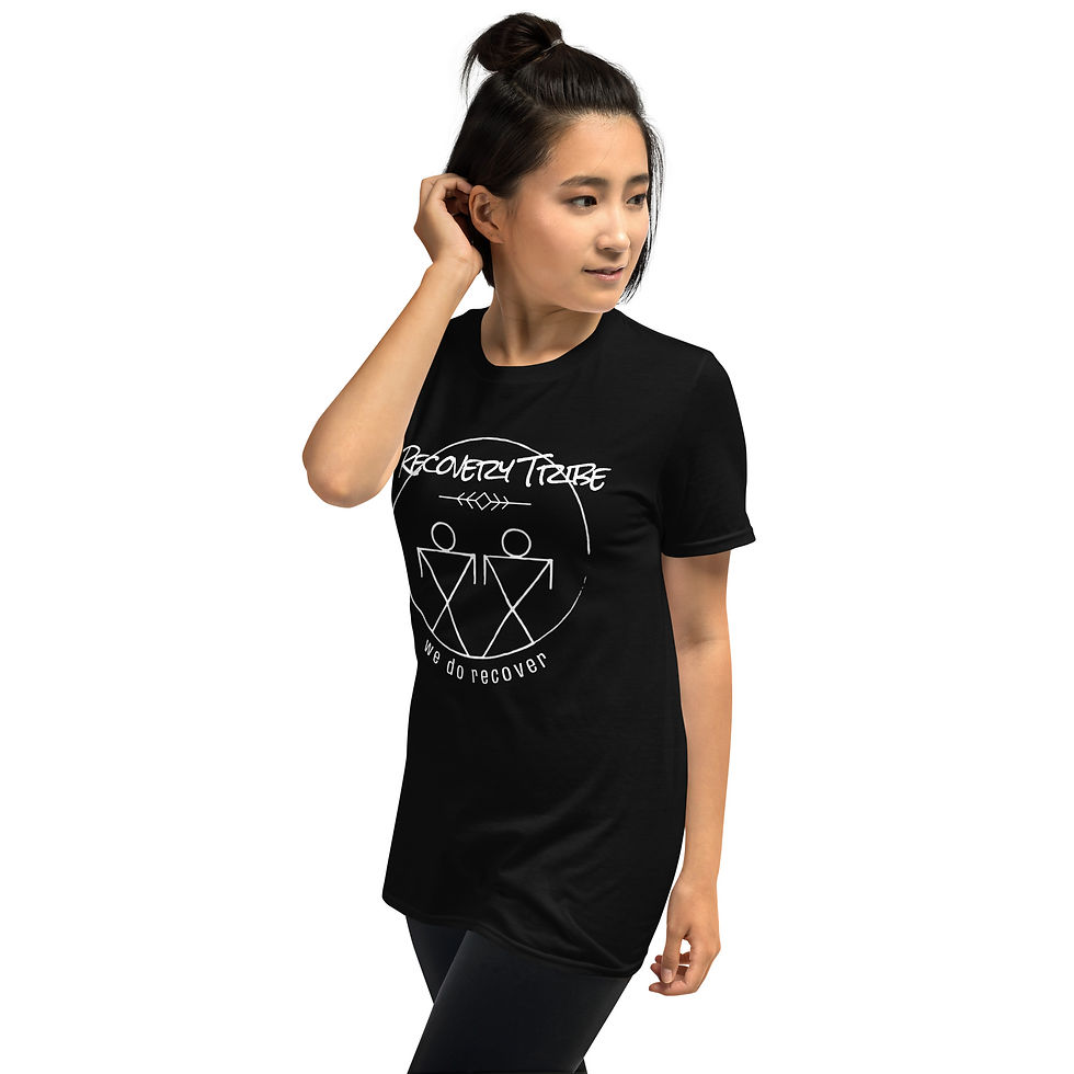 Thumbnail: Recovery Tribe Unisex Sobriety T-Shirtfront side female