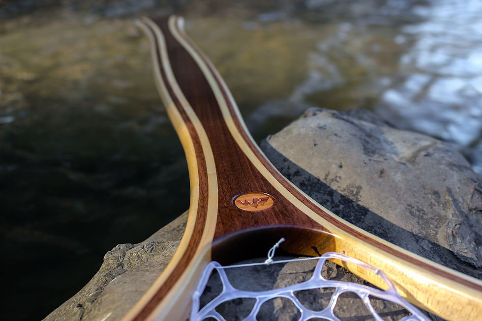 Thumbnail: large handcrafted wood fishing net, made in the USA